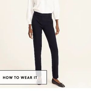 J. Crew Cameron Black Straight Leg Dress Pant Trouser